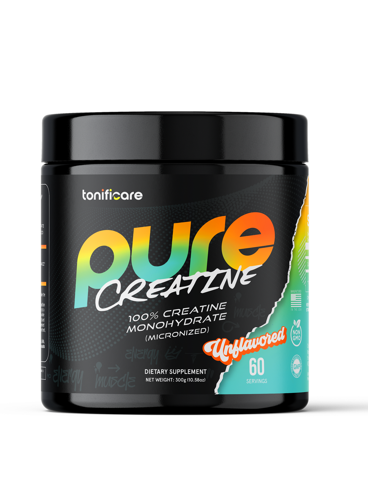Pure Creatine - 100% Monohydrate Micronized - 60 Servings